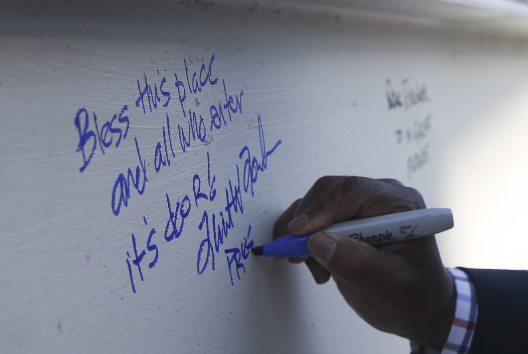 Topping out ceremony at Teen Center in Ferguson